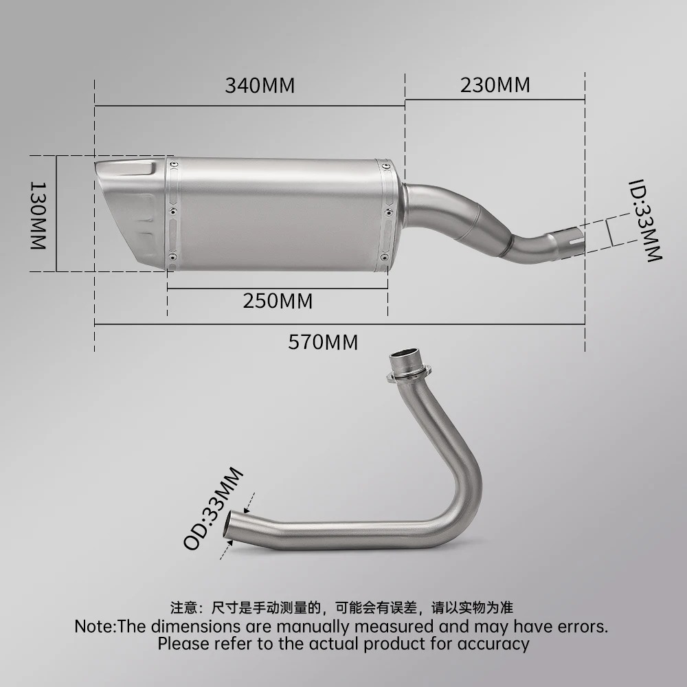 Motorcycle Full Systems Exhaust Escape Moto Special Accessories Link Pipe Slip on for Italjet Dragster 125 200